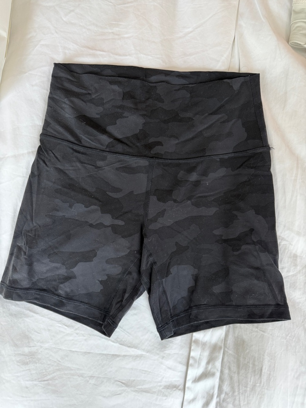 lululemon athletica Black Camo High-Rise 6” Align Shorts